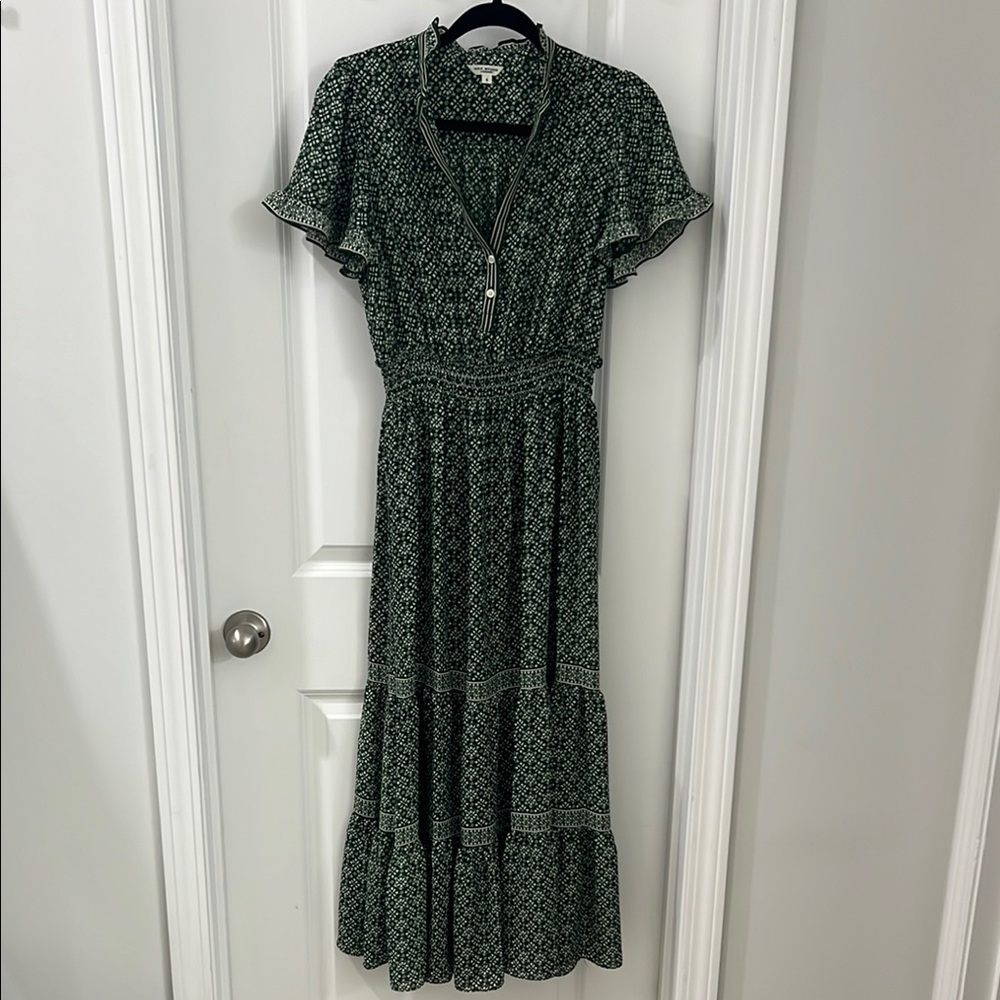 Max Studio Green and White Dress